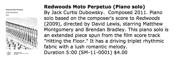 Redwoods Moto Perpetuo Solo Piano