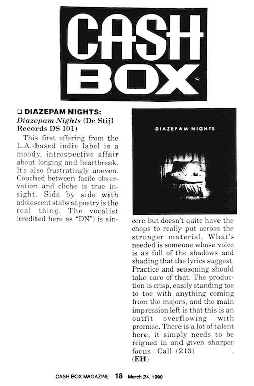 Diazepam Nights Cashbox Magazine