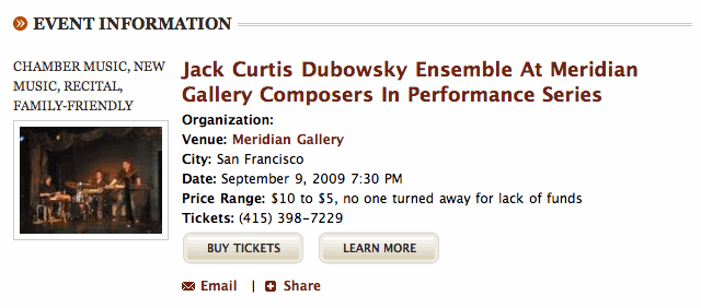 SF Classical Voice Jack Curtis Dubowsky Ensemble at Meridian Gallery Critic's Pick