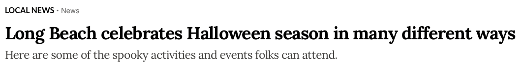 Press Telegram Long Beach Celebrates Halloween 2022