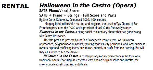 Halloween in the Castro Full Opera