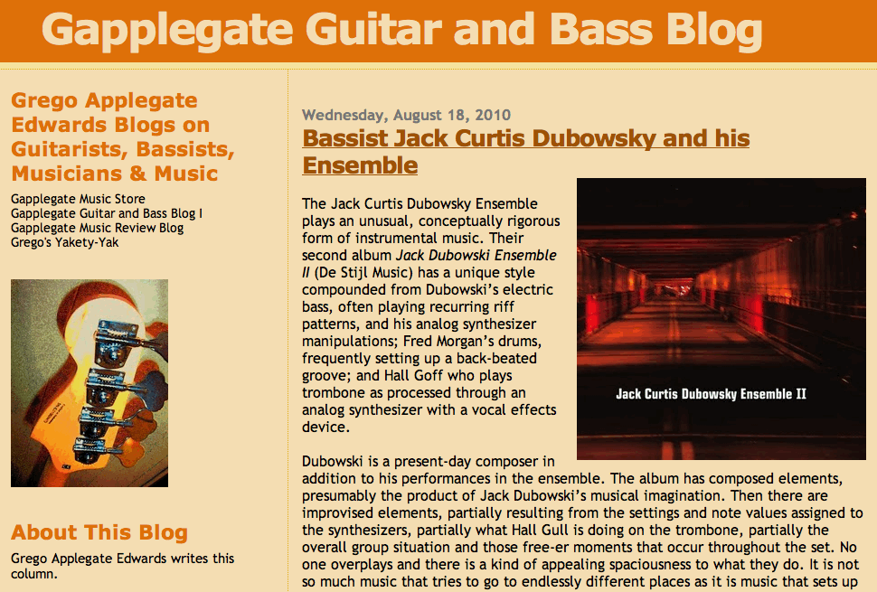 Jack Curtis Dubowsky Ensemble Review